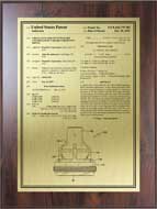 Value Patent Plaques-Wood Finish-Front Page