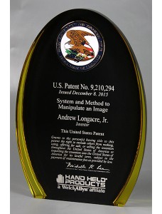 Medallion Patent Desk Plaque - LV-Certificate