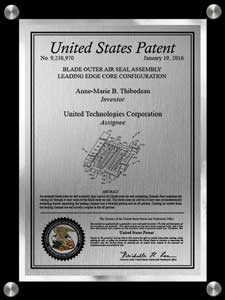 Contemporary Patent Plaque on Standoff Mount