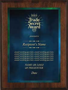 Corporate Plaques - Trade Secret Award - cr01