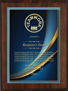 Corporate Plaques - Teamwork Award - cr02