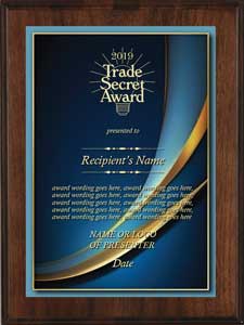 Corporate Plaques - Trade Secret Award - cr02