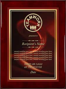 Corporate Plaques - Teamwork Award - cr04