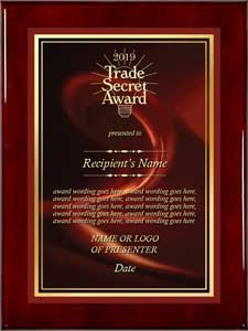 Corporate Plaques - Trade Secret Award - cr04