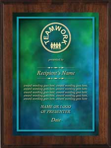 Corporate Plaques - Teamwork Award - cr05