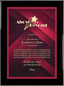 Corporate Plaques - Above and Beyond Award - cr06
