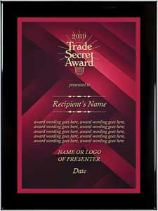 Corporate Plaques - Trade Secret Award - cr06
