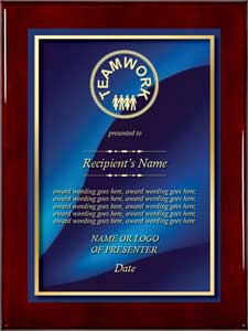Corporate Plaques - Teamwork Award - cr07