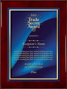 Corporate Plaques - Trade Secret Award - cr07