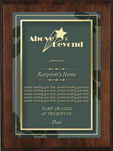 Corporate Plaques - Above and Beyond Award - fd01