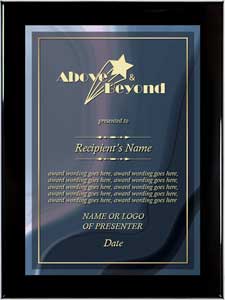Corporate Plaques - Above and Beyond Award - fd03