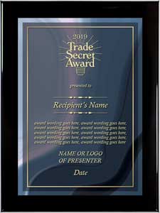Corporate Plaques - Trade Secret Award - fd03