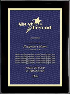 Corporate Plaques - Above and Beyond Award - SD01