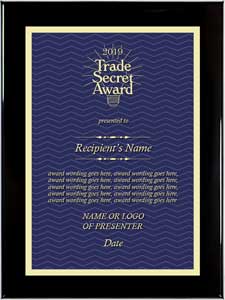 Corporate Plaques - Trade Secret Award - SD01