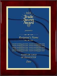 Corporate Plaques - Trade Secret Award - sd02