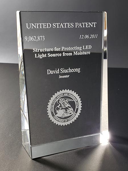 Patent Plaque - Certificate - Plaque Base