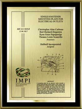 mexico-patent-plaques-metal-frame