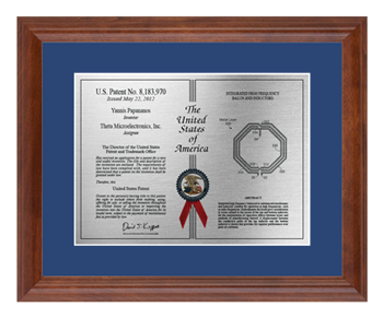 patent plaque-wood frame-landscape-regular