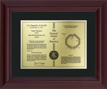 patent plaques-wood frame-landscape-wide