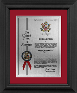 patent plaque - wood frame - wide