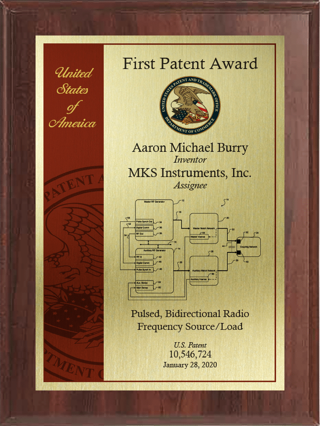 1st patent plaque