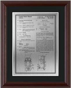 Wood Frame Front Page Patent Plaques