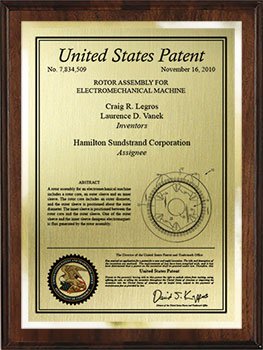 patent plaques-contemporary-color seal-wood base-gold