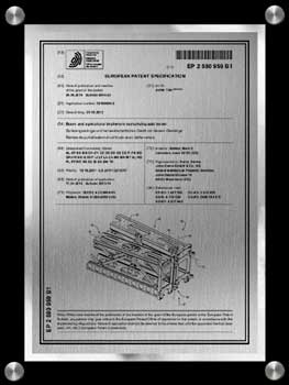patent plaques-international-europe-standoffs-silver