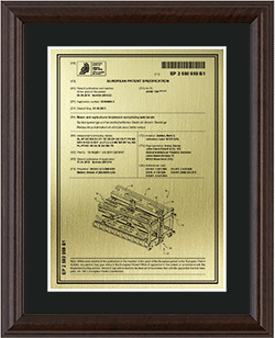 patent plaques-international-europe-wood frame