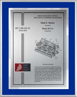 patent plaques-international-europe-metal frame