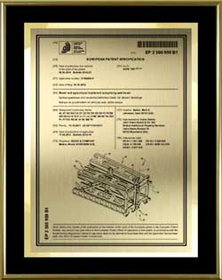 patent plaques-international-europe-metal frame