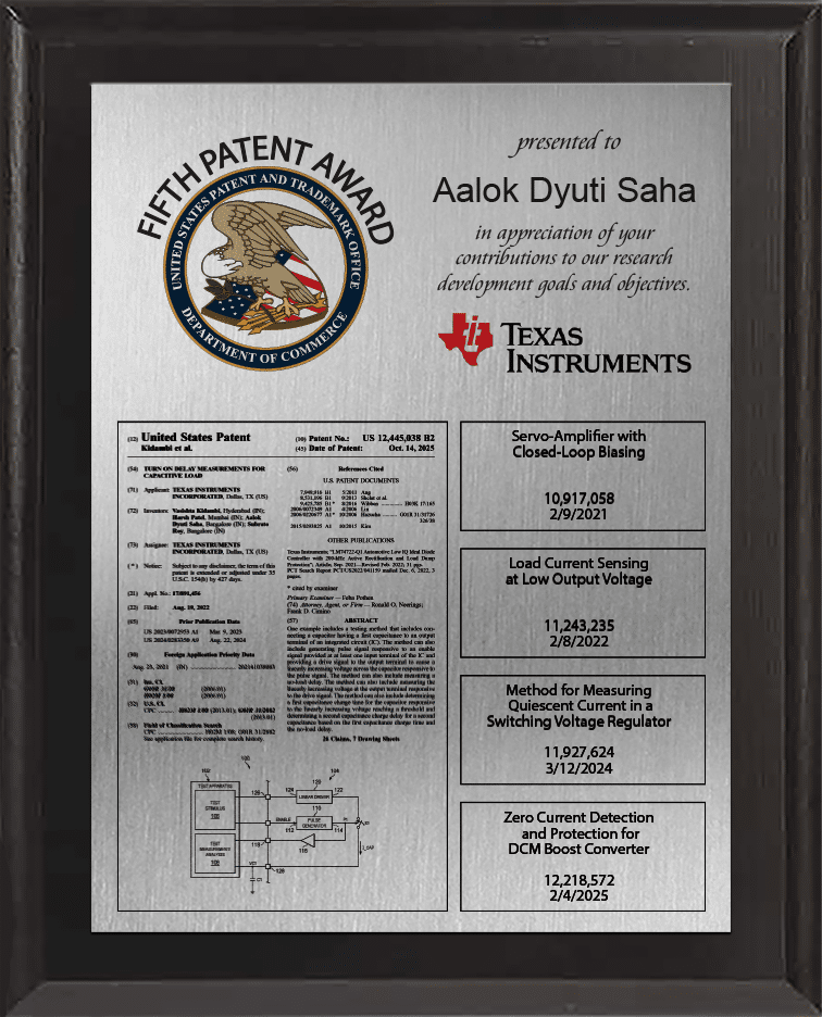 5th patent plaque blk sil