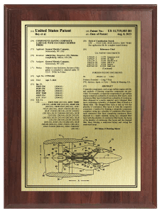 patent plaque-front page design