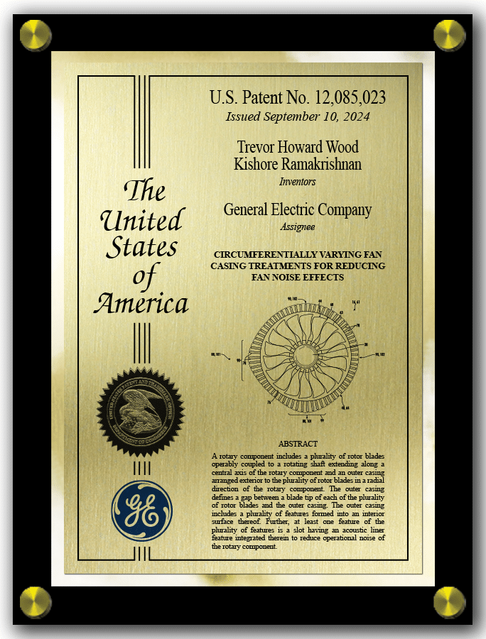 patent plaques-custom design-standoff mount